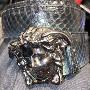 Versace Snakeskin Belt Men’s 95/38 Black
